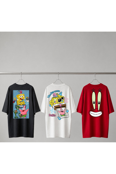 Grafftee Clothing Sponge Bob (Sponge Bob) set od 3 unisex majica sa posebnim ...