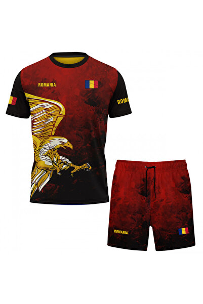 OEM Compleu tricou si pantaloni scurti pentru barbati Romania P020