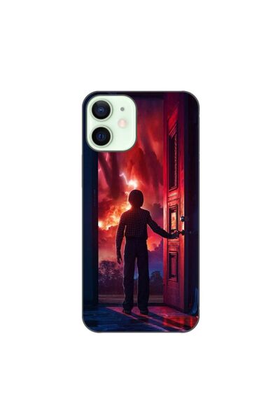 OEM Husa compatibila cu Apple iPhone 12 Mini Silicon Gel Tpu Model Stranger T...