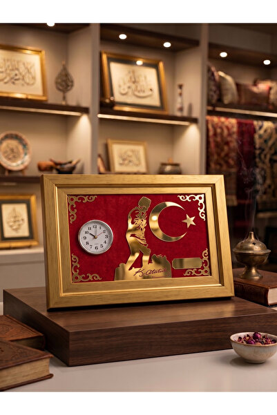 Innovate Store Kişiye Özel İsim Yazılabilir Atatürk Silüetli Türk Bayraklı De...