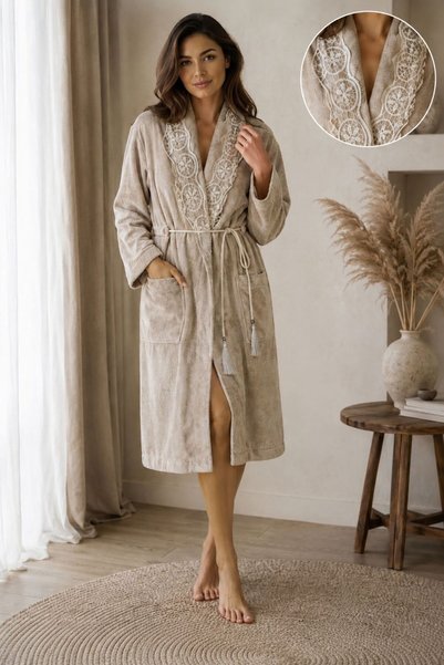 Mela Home Aura Unisex Bathrobe |   Bathrobe |   Men's Bathrobe |   Women's Bathrobe |   Gift |   Robe |   Dowry