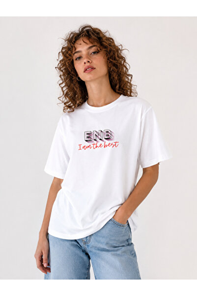 ENB1R MODA ENB “I Am The Best” Oversize Λευκό Unisex Streetwear Μπλουζάκι