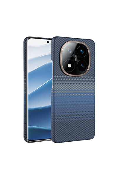 UnDePlus Xiaomi Redmi Note 15 Pro 4G Kılıf Kevlar Desenli Karbon M-Safe Magne...