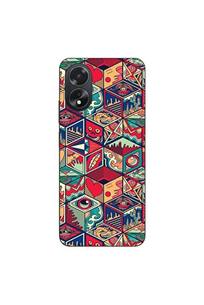 OEM Husa compatibila cu Oppo A38 4G Silicon Gel Tpu Model Pop Art Geometric