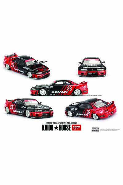 mini gt 1/64 Kaido House Nissan Skyline Gt-R (R33) Kaido Works Advan Khmg191