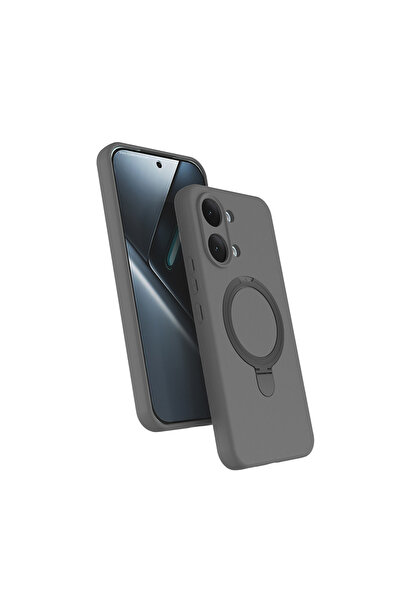UnDePlus Xiaomi Poco X8 Pro Max Kılıf M-safe Şarj Özellikli Standlı Silikon S...