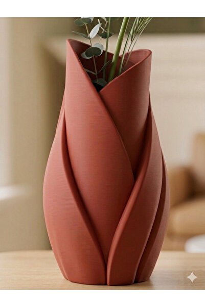 YILDIZ Decorative Vase with Twirl Pattern Nordic Style Living Room Decor