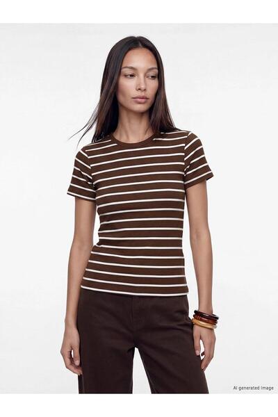 LC Waikiki Tricou cu dungi pentru femei (S6)