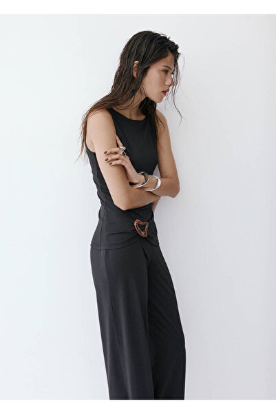 MANGO Woman Draped appliqué combined jumpsuit