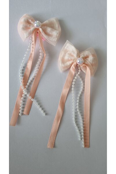 ELYTA KALİTEYİ UCUZA AL Set of 2 Pearl and Ribbon Clip Hair Clips - Handmade ...