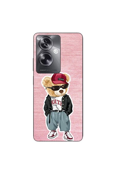 OEM Husa compatibila cu Oppo A79 5G Silicon Gel Tpu Model Pink Jeans Bear