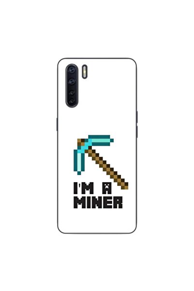 OEM Husa compatibila cu Oppo A91 Silicon Gel Tpu Model Minecraft Miner