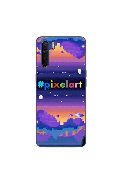 OEM Θήκη συμβατή με Oppo A91 από σιλικόνη gel TPU με σχέδιο Pixel Art Τοπίο