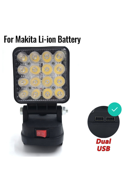 choice2 Black-With USB For Makita 14.4V-18V Li-ion Battery Lantern Outdoor Fl...
