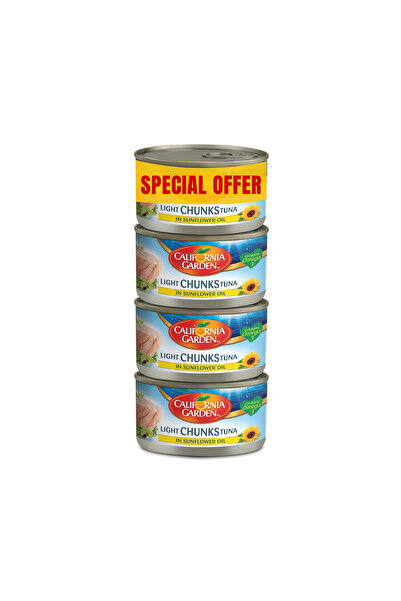 CALIFORNIA Tuna Light Chunks In Sunflower Oil 3x170g + 1 Free