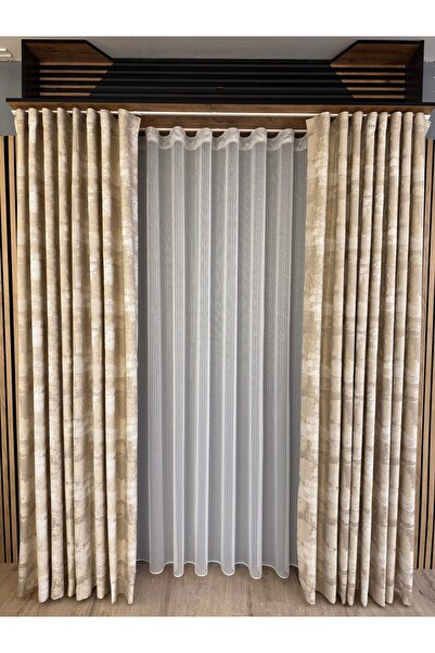ArasyaHome Draperie Elegantă Bella cu Textură Fină Bej Deschis