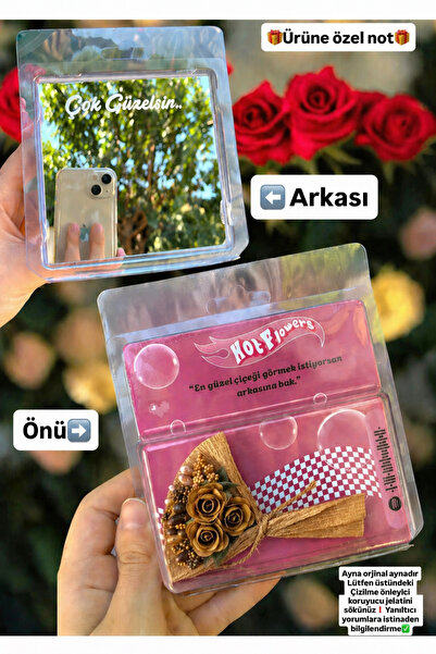 hot flowers Gold kahveregi Çiçek Aynalı sevgiliye çiçek anlamlı hediye buket ...