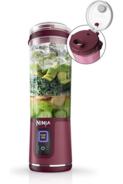 NINJA خلاط محمول/صانع عصائر من بلاست BC151EUPR، كوب سعة 530 مل أصلي