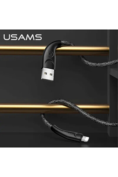 Usams Kabel pleciony U41 lightning 1m2A czarny/black SJ391USB01 (US-SJ391) Fa...