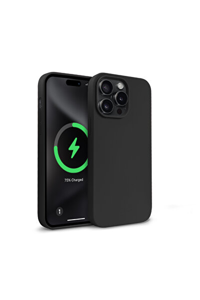 Crong Husă Magnetică Colorată - Etui iPhone 15 Pro Max MagSafe (negru)