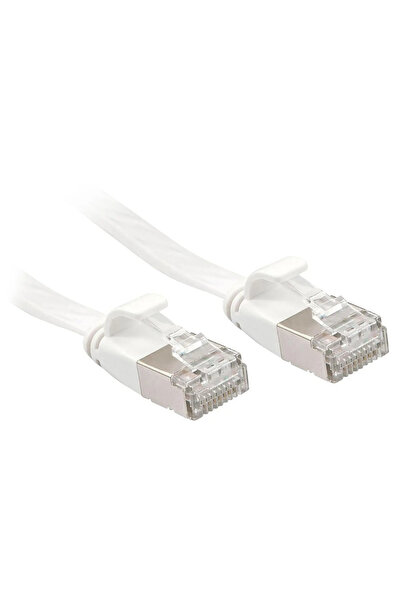 LİNDY Cablu patch Cat6A U/FTP plat alb 10m