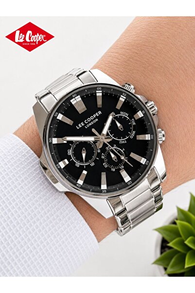 Lee Cooper Steel Cord Dial Features Active 50 Mt Water Resistant Men's Wristw...