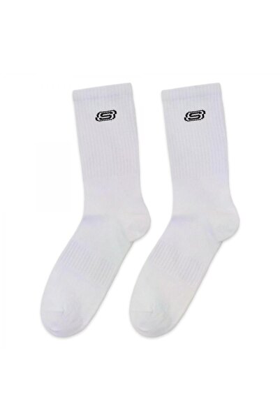 SKECHERS S2520318 U Crew 2 Pack Socks Șosete albe unisex