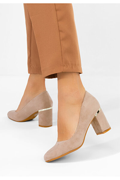 B T Shoes Izaya khaki chunky Heeled Shoes