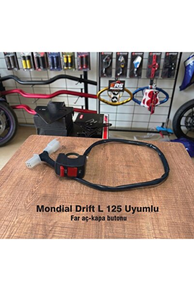 ERSMOTOSHOP Mondial Drift L 125 Uyumlu Far Aç-Kapa Butonu Kablo Kesmeden Soke...