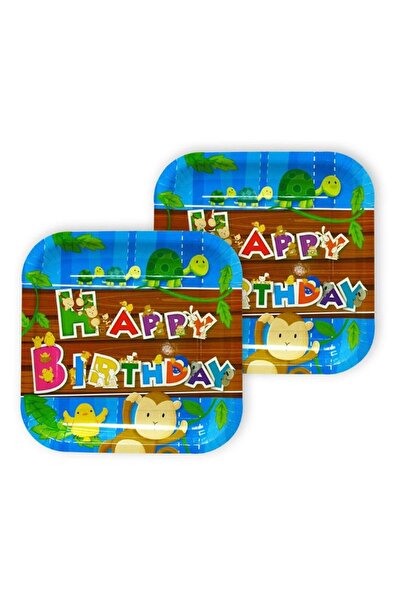 Party Zone P Magic 9.5In Bday Fun Sqre Plts 6Pcs