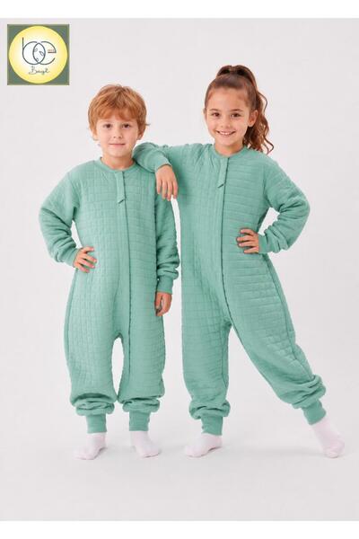 BEGİ 1.5 Tog Quilted Long Sleeve Children's Sleeping Bag 100% Cotton