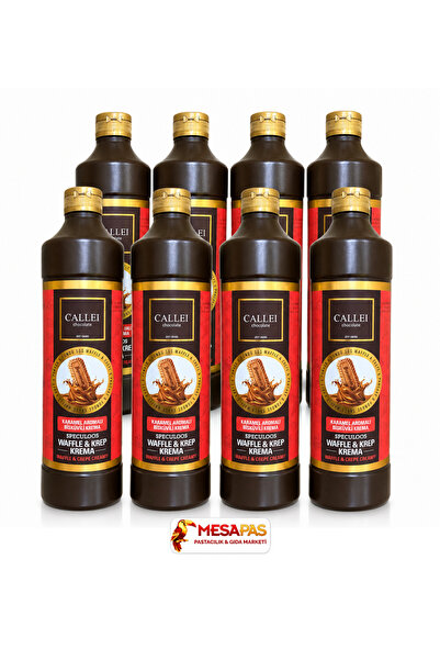 Callei Chocolate 8 Adet Karamelize Bisküvili Waffle & Pankek & Krep Sosu 1 Kg...