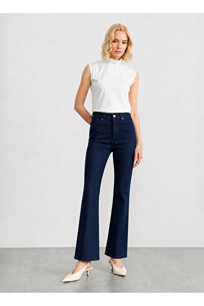 Selen Lacivert Kadın Standart Fit Pantolon 26YSL5628