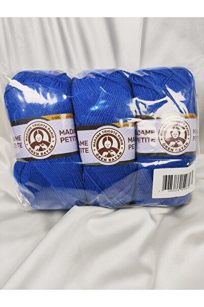 Ören Bayan MADAME PETİTE AntiPilling Saks Blue Fir de tricotat manual (3 bucă...
