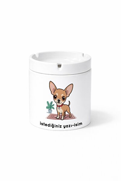 Kirbi Reklam Animal Chihuahua Chihauhau Small Dog Double Sided Printed Ashtra...