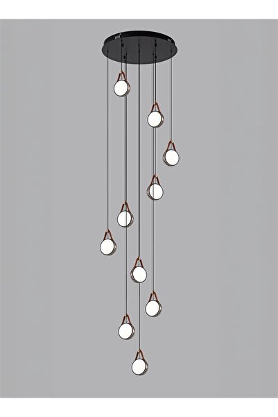 spolux إضاءة حديثة، ثريا، إضاءة LED بثلاثة ألوان، ثريا بتصميمات جلدية، 50x220...