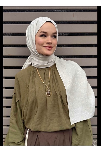 By Aheli Halka Desenli Modern Pamuk Şal