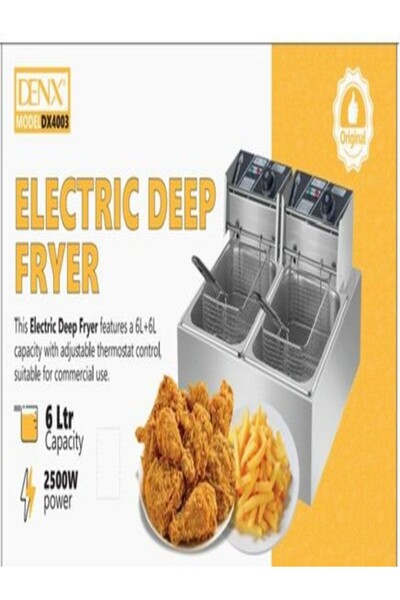 Denx Professional مقلاة كهربائية عميقة من دينكس طراز DX4003. تتميز هذه المقلا...