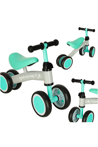 Ikonka Čtyřkolové balanční kolo Trike Fix Tiny – mátová/šedá