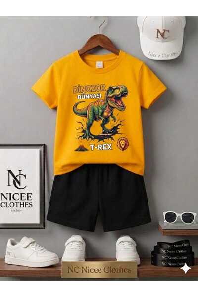 NC Nicee Clothes ΚΑΛΟΚΑΙΡΙΝΟ ΠΑΙΔΙΚΟ ΜΠΛΟΥΖΑΚΙ ΣΟΡΤΣ UNISEX (DINOSAUR WORLD T...