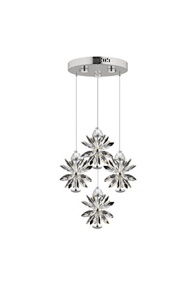 Apliqa MENEKŞE KROM 4LÜ 58 WATT LED AVİZE