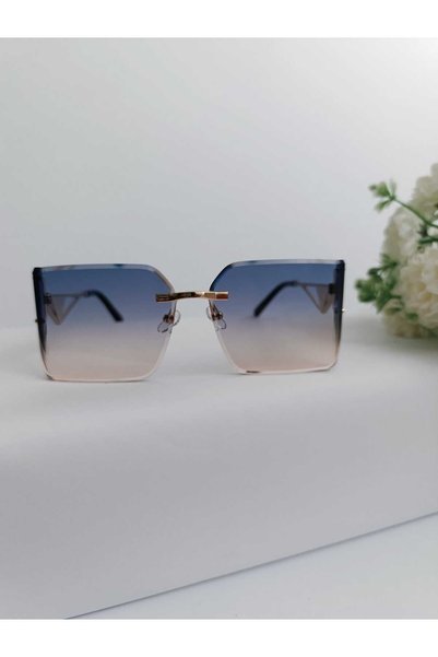 Armastr Rimless Rectangular Frameless Women's Sunglasses