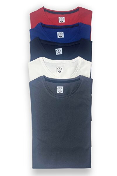 Merve Nur Tekstil Unprinted Men's T-Shirt - Set of 5