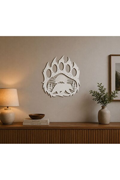 ArliaDesign AYI PENÇESİ DOĞA DUVAR DEKORU / 5 MM MDF 50 X 50 CM