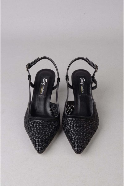 SEÇ KUNDURA SEÇ 8526 PANTOFI TRICOTATI CU TOC (Inaltime toc: 7 cm) NEGRU