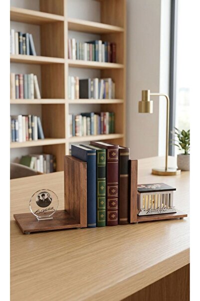 nesnelgift Ahşap Kitaplık Dekoratif ( Sadece Ahşap)