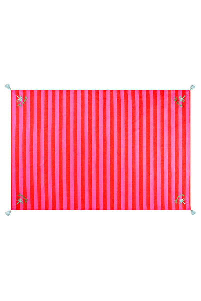 Zsa Zsa Zsu Nilüfer Pembe - Kırmızı Masa Örtüsü 160x240 Cm