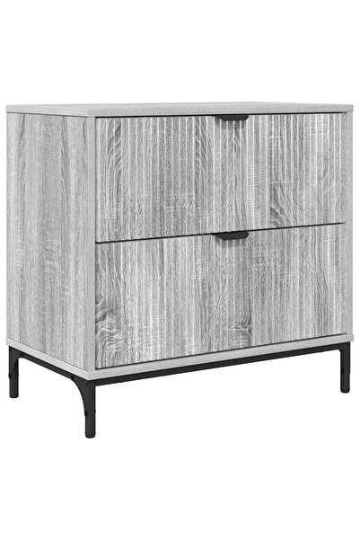 vidaxl Noptieră cu sertar sonoma gri 63.5 x 36 x 61 cm Lemn compozit