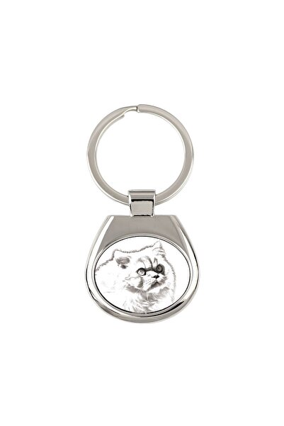 Art - Dog Art-Dog Pisică Himalayană Breloc Metalic Personalizat — Pandantiv A...