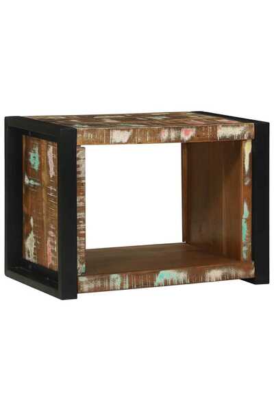 vidaxl Brown Wall Cube 55 x 35 x 40 cm Solid Reclaimed Wood